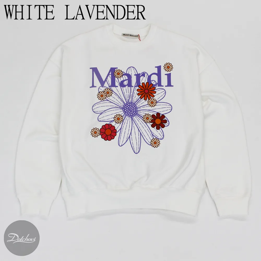 Mardi Mercredi  |Crew Neck Flower Patterns Street Style U-Neck Long Sleeves