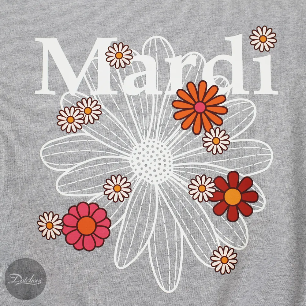 Mardi Mercredi  |Crew Neck Flower Patterns Street Style U-Neck Long Sleeves