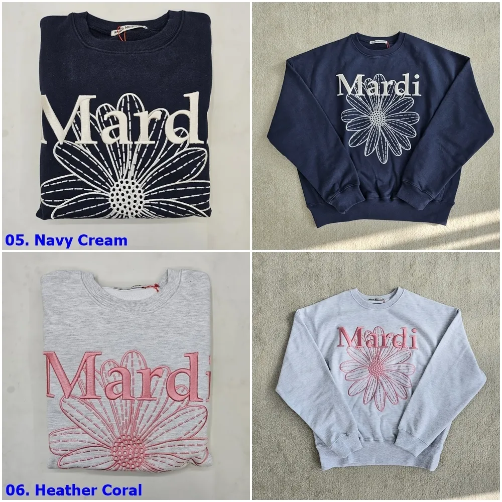 Mardi Mercredi  |Flower Patterns Unisex Street Style U-Neck Long Sleeves