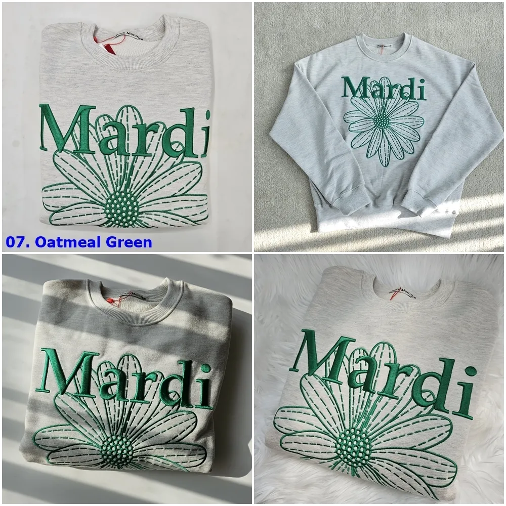 Mardi Mercredi  |Flower Patterns Unisex Street Style U-Neck Long Sleeves