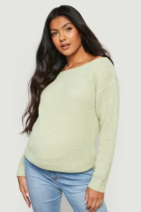 Maternity Boat Neck Sweater