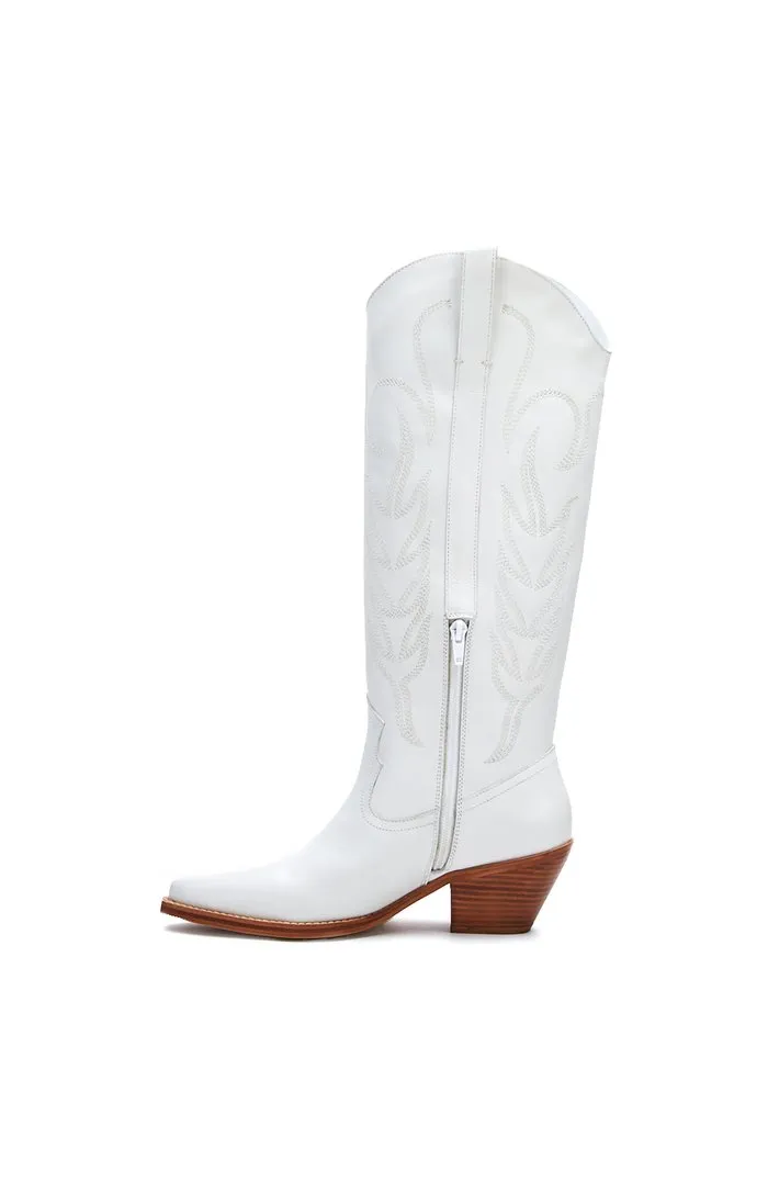 MATISSE - AGENCY COWBOY BOOTS WHITE