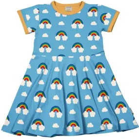 Maxomorra Rainbow Organic Cotton Short Sleeved Circle Dress