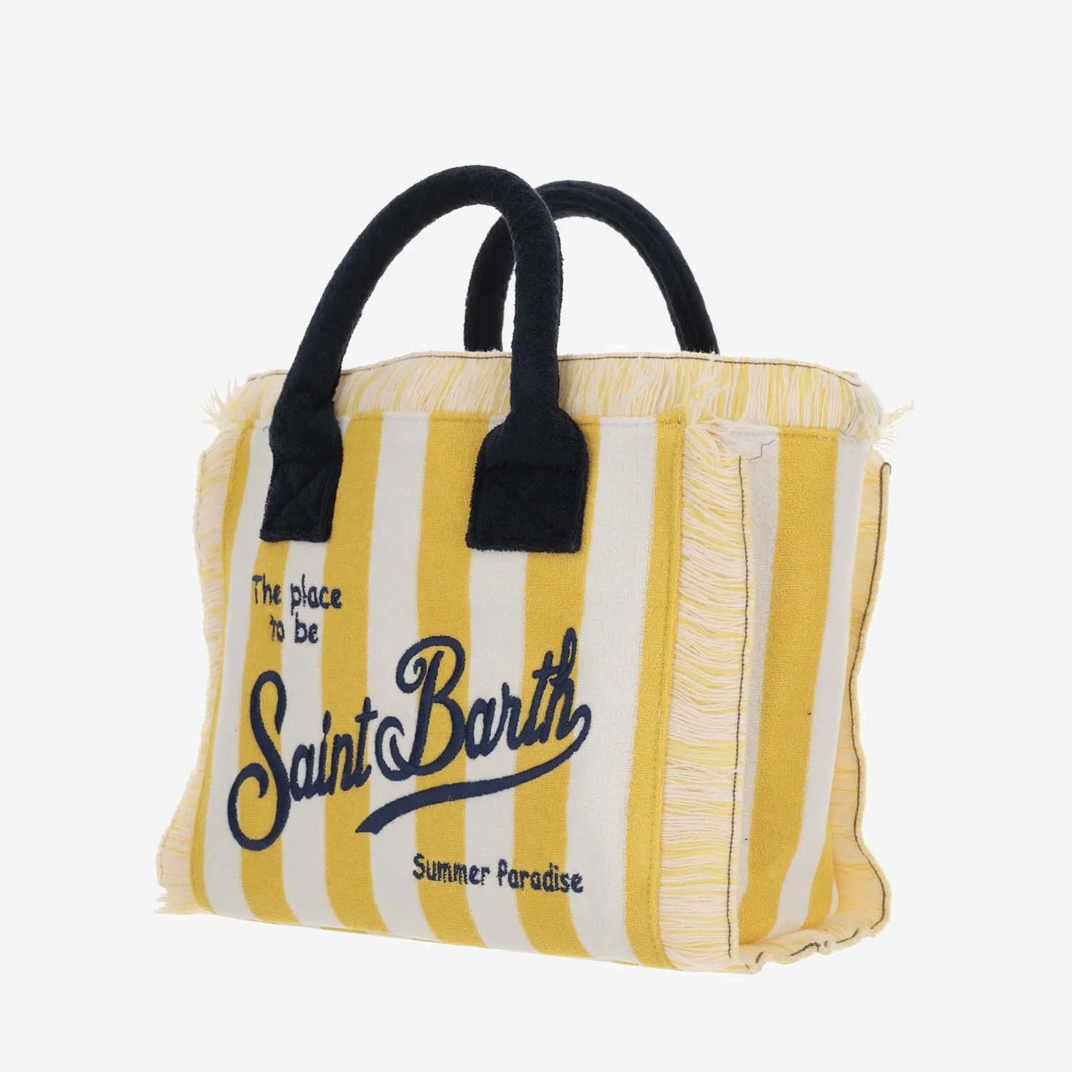 Mc2 Saint Barth    Mc2 Saint Barth Colette Tote Bag With Striped Pattern And Logo