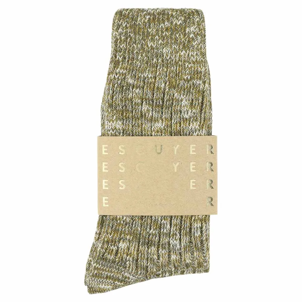 Melange Socks Dark Khaki