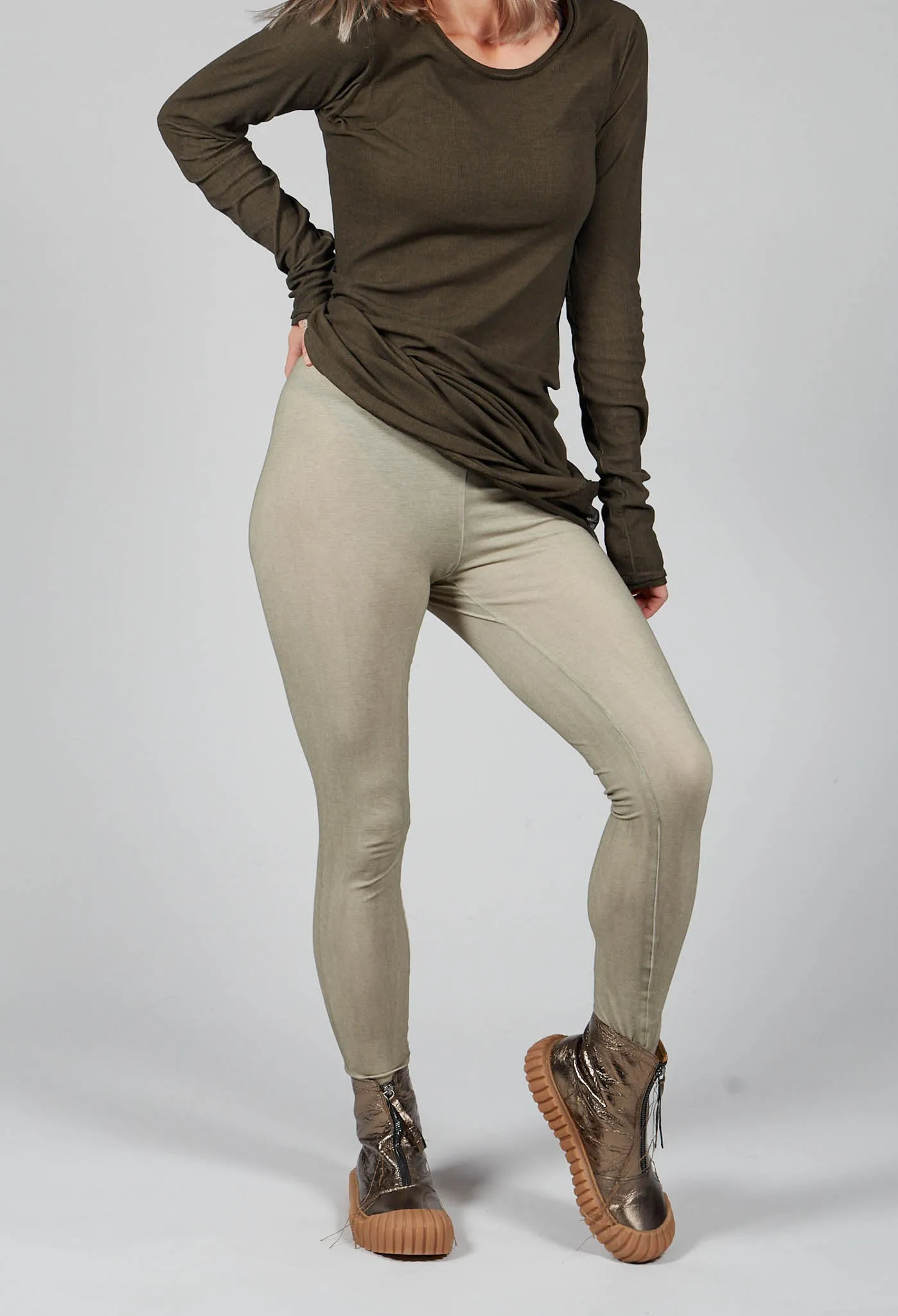 Midrise Leggings in Schilf Cloud