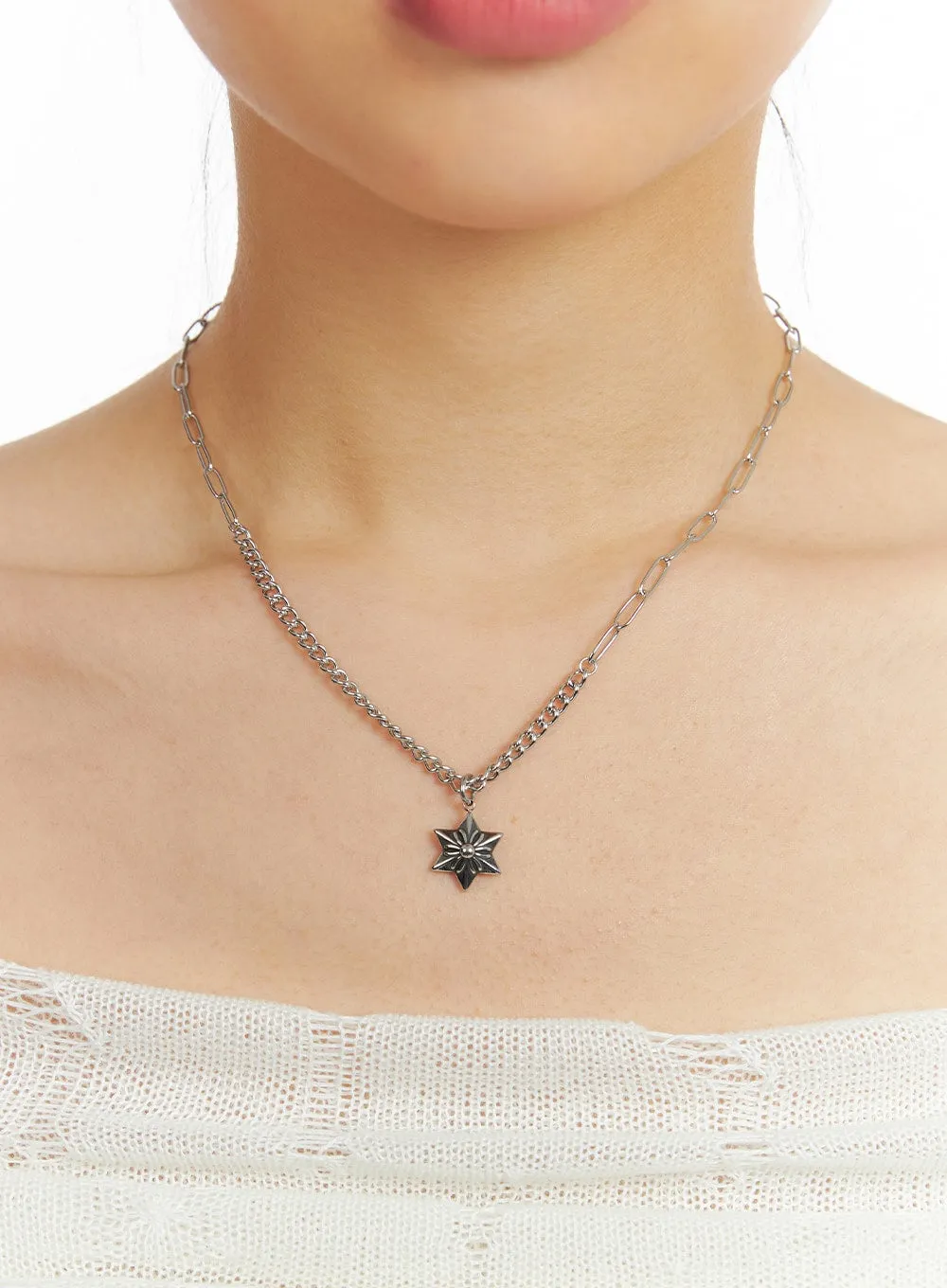 Mini Star Pendant Chain Necklace CF416