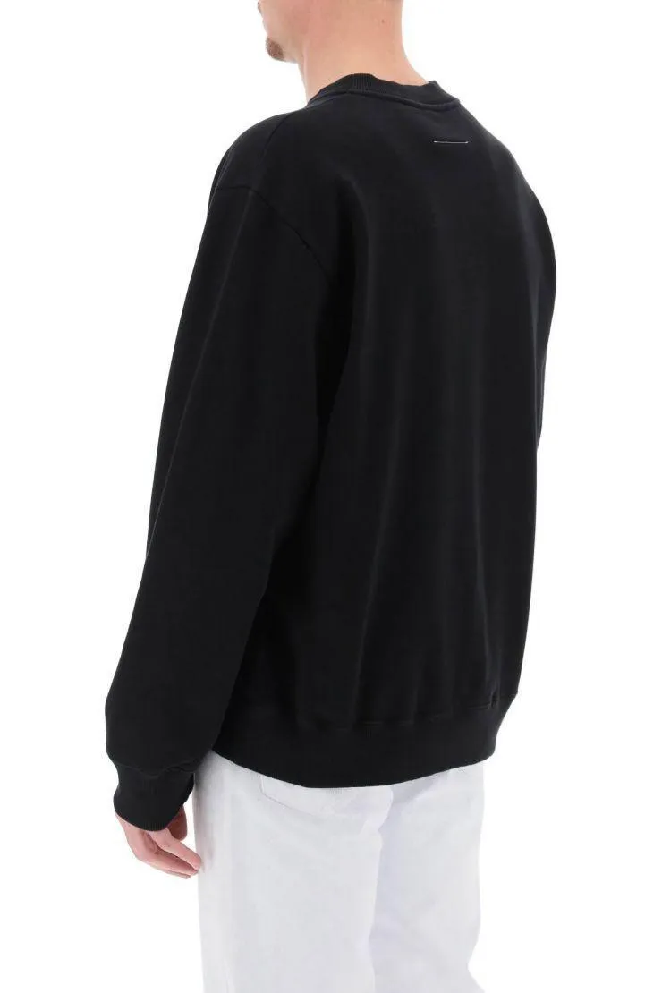 MM6 Maison Margiela  |Crew Neck Unisex Street Style Long Sleeves Plain Cotton Logo