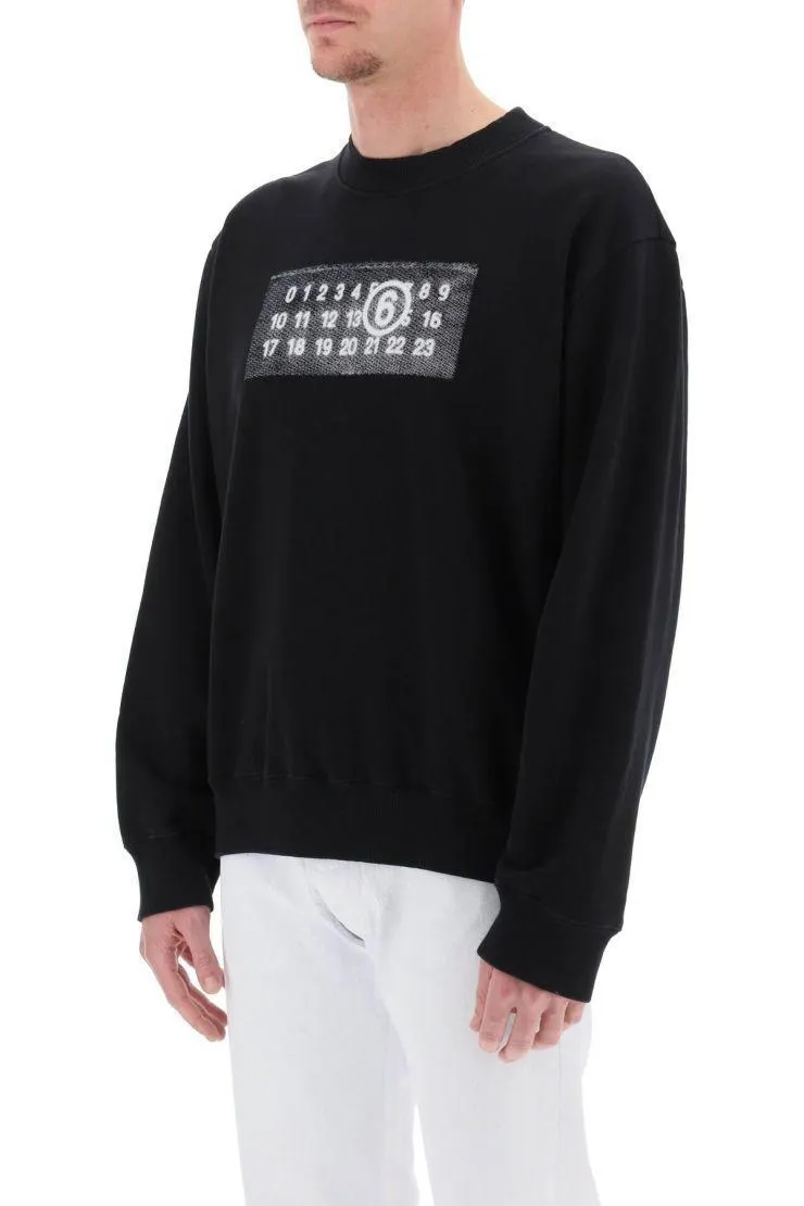 MM6 Maison Margiela  |Crew Neck Unisex Street Style Long Sleeves Plain Cotton Logo