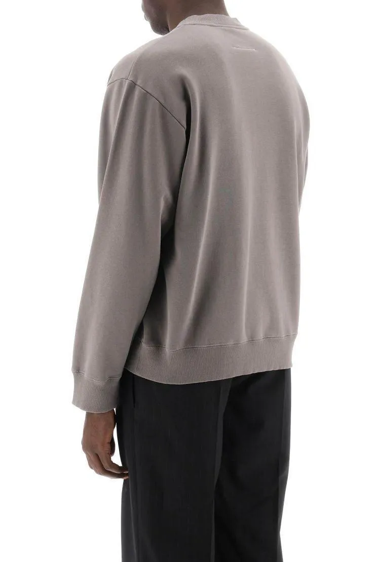 MM6 Maison Margiela  |Crew Neck Unisex Street Style Long Sleeves Plain Cotton Logo