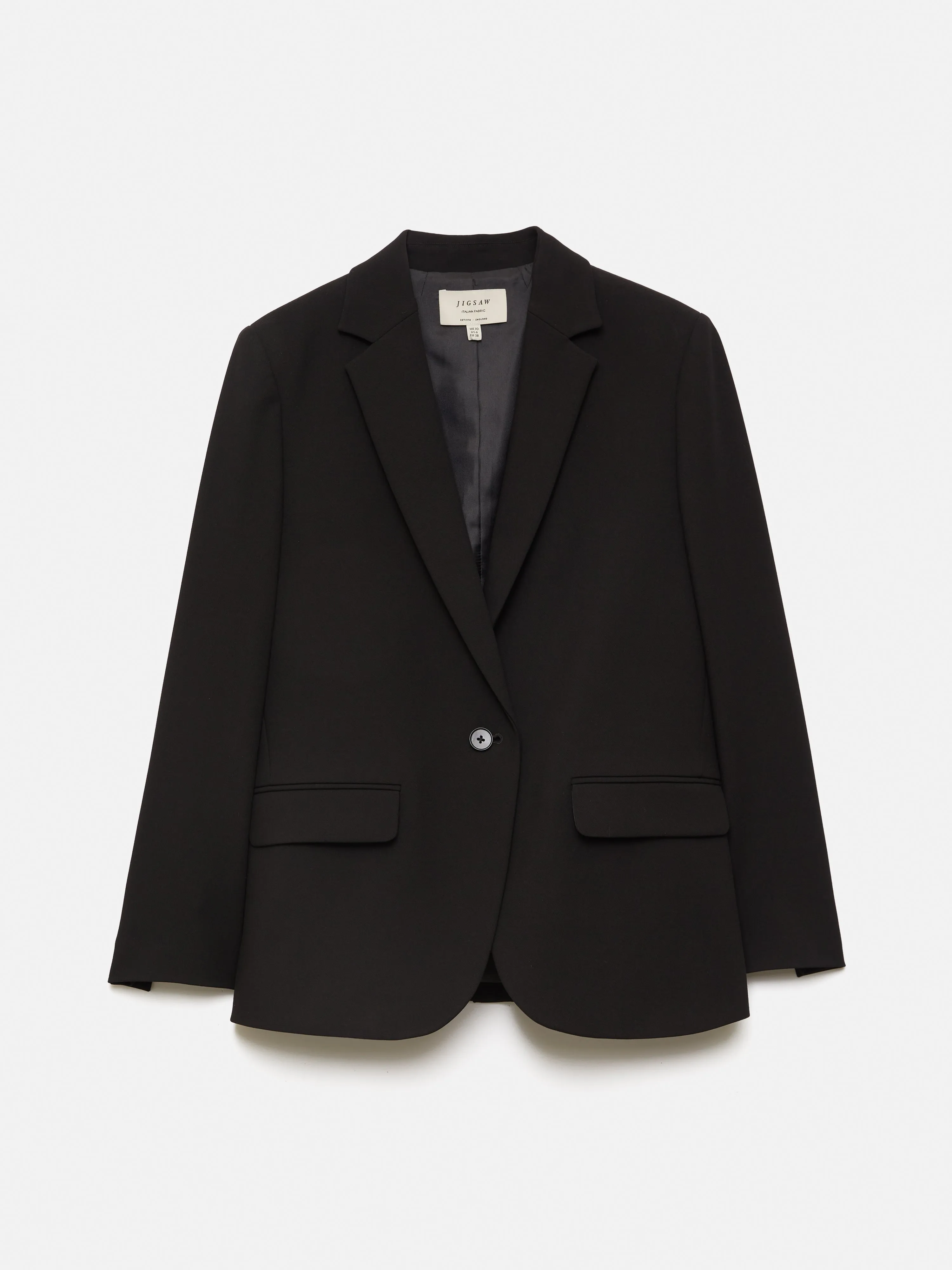 Modern Crepe Brook Blazer | Black