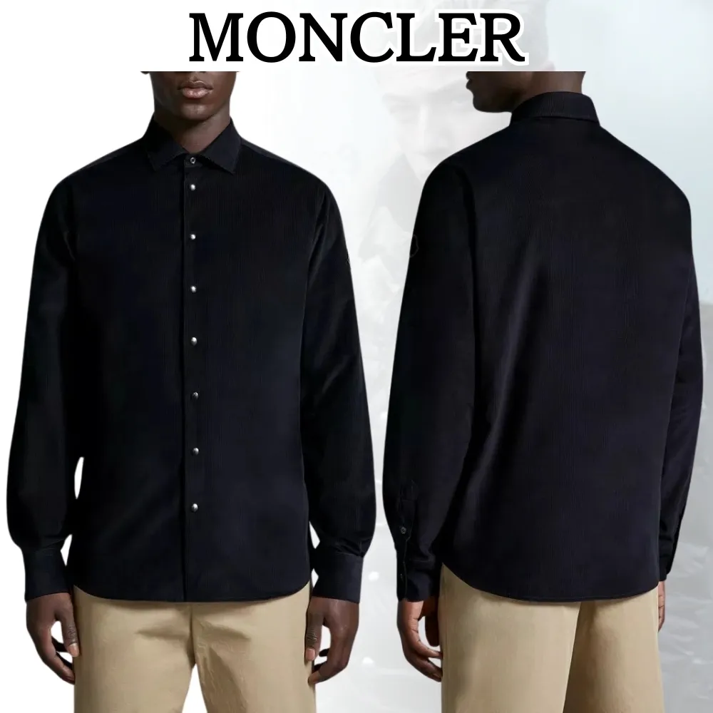 MONCLER  |Corduroy Street Style Long Sleeves Plain