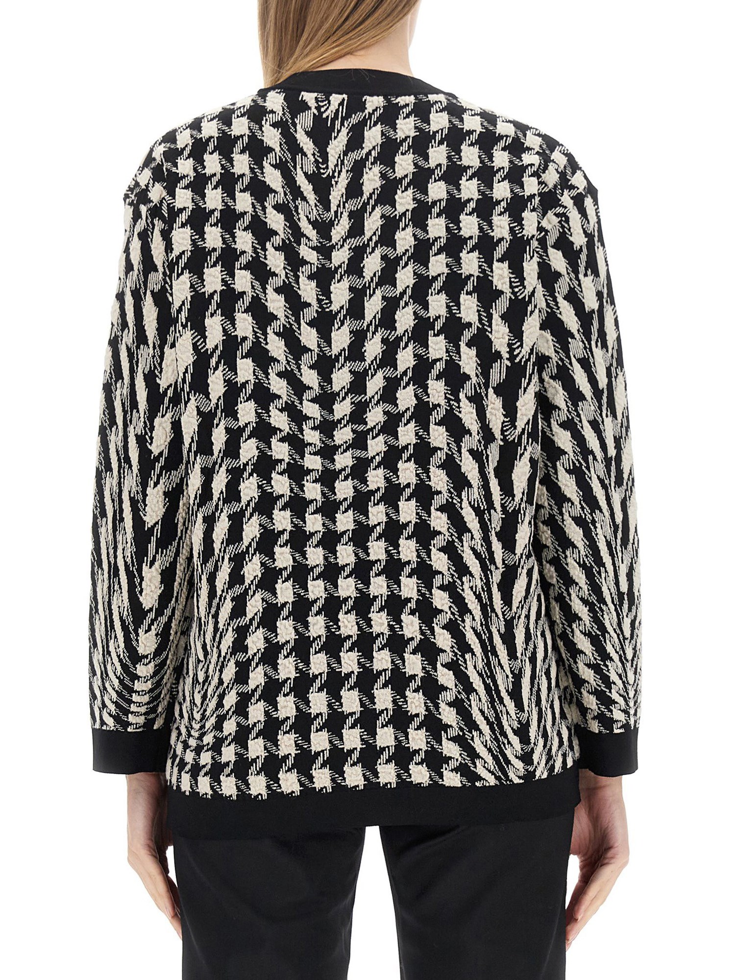 MOSCHINO    HOUNDSTOOTH CARDIGAN