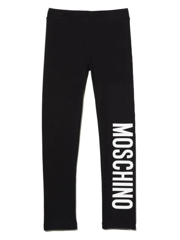 Moschino Leggings Kids Logo Black