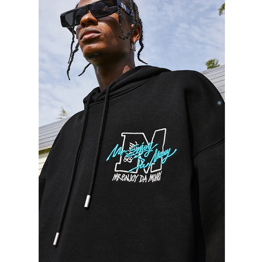 MR. ENJOY DA MONEY  |Unisex Blended Fabrics Street Style Long Sleeves Cotton