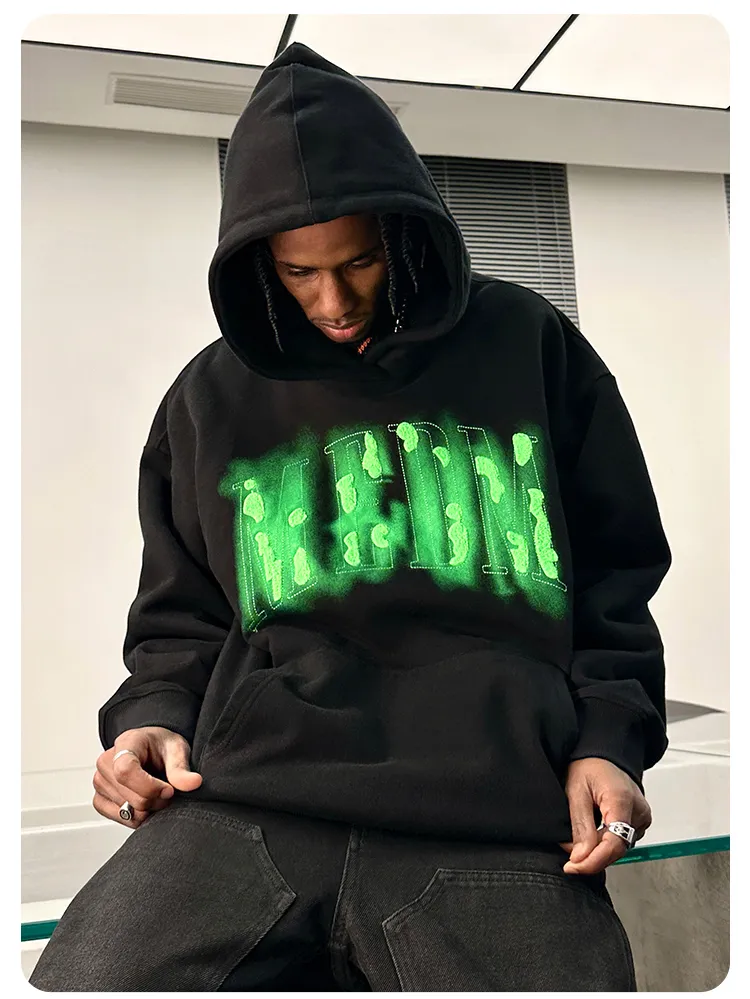 MR. ENJOY DA MONEY  |Unisex Street Style Long Sleeves Oversized Logo Hoodies