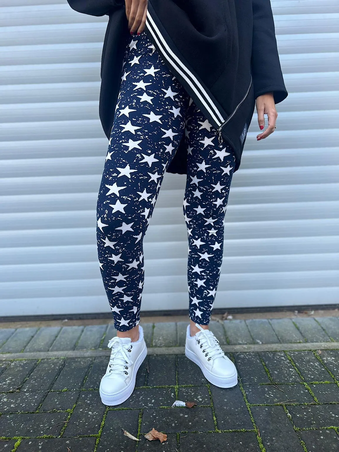 Navy Multi Star Print Leggings