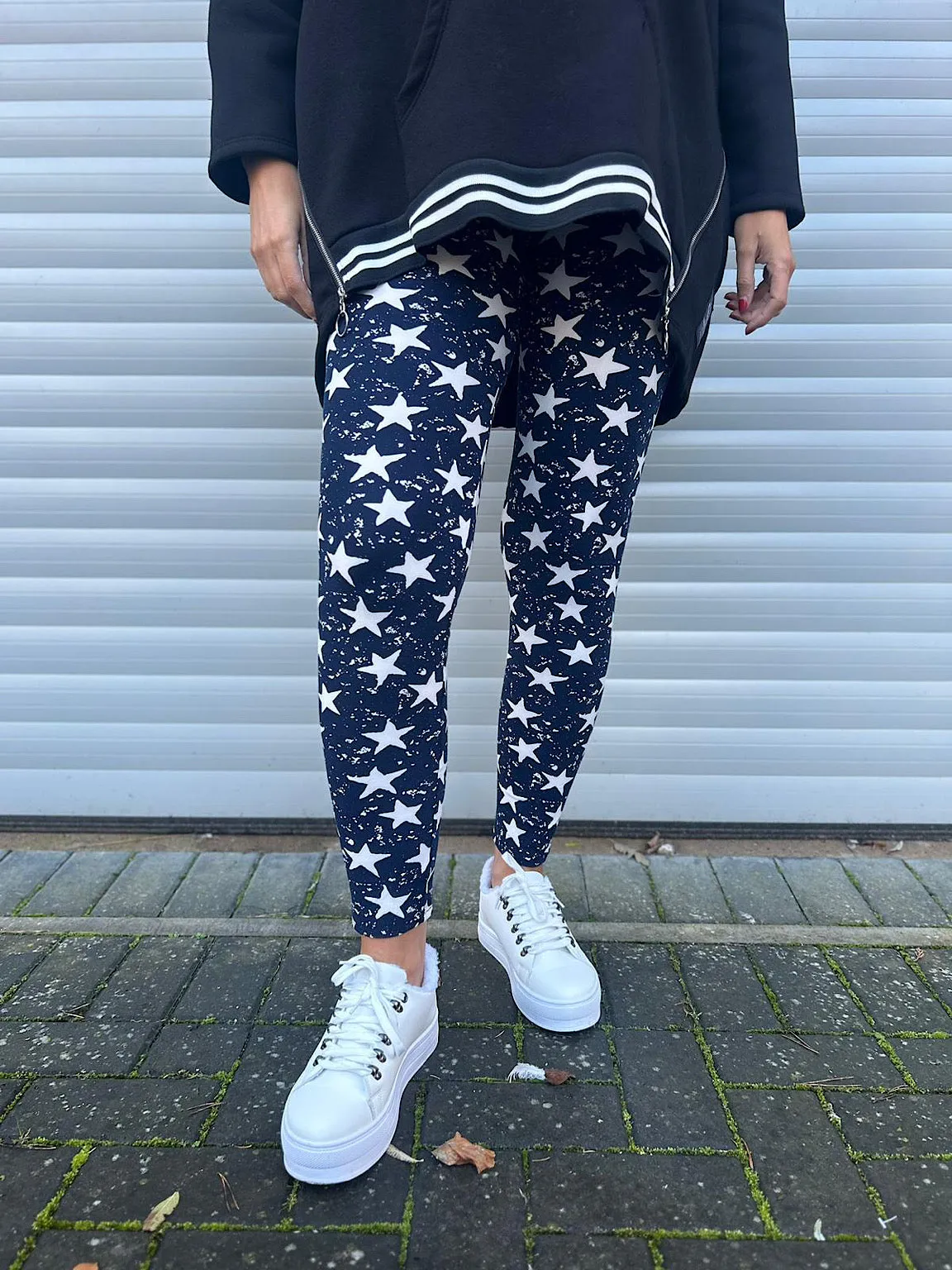 Navy Multi Star Print Leggings