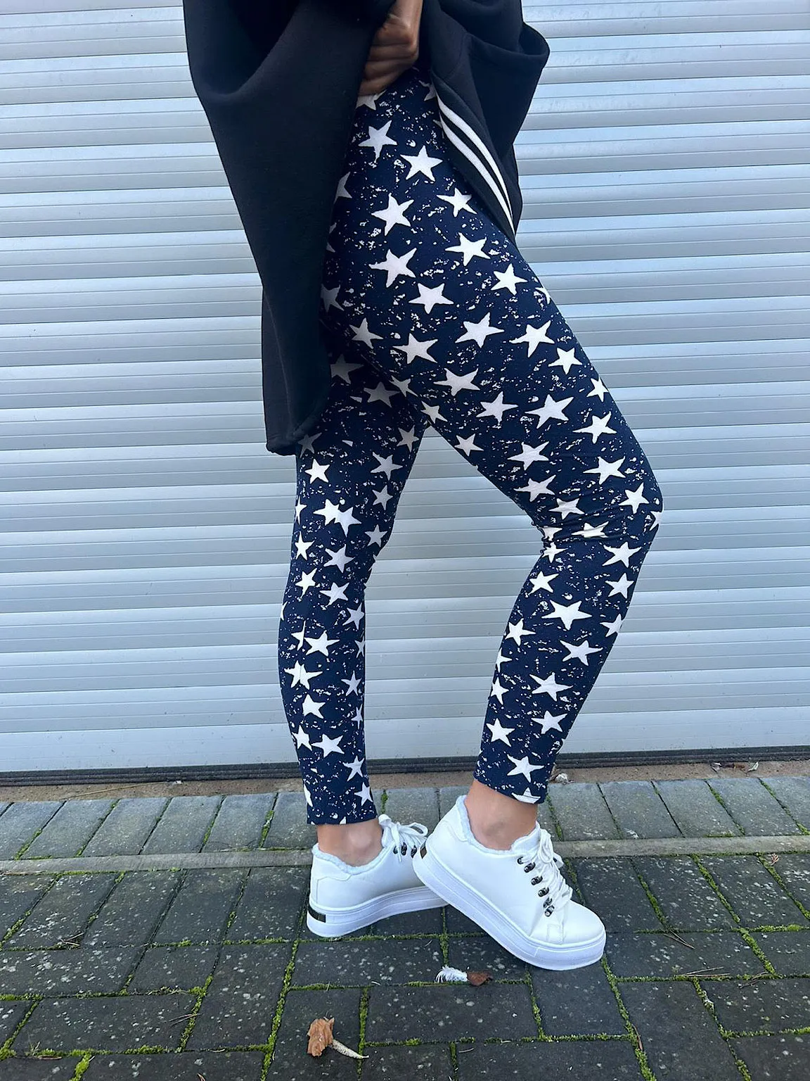 Navy Multi Star Print Leggings