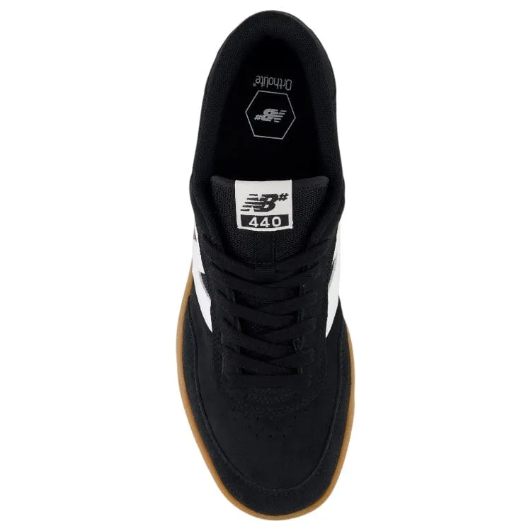 New Balance Numeric 440 V2 Suede Shoes Black/White/Gum