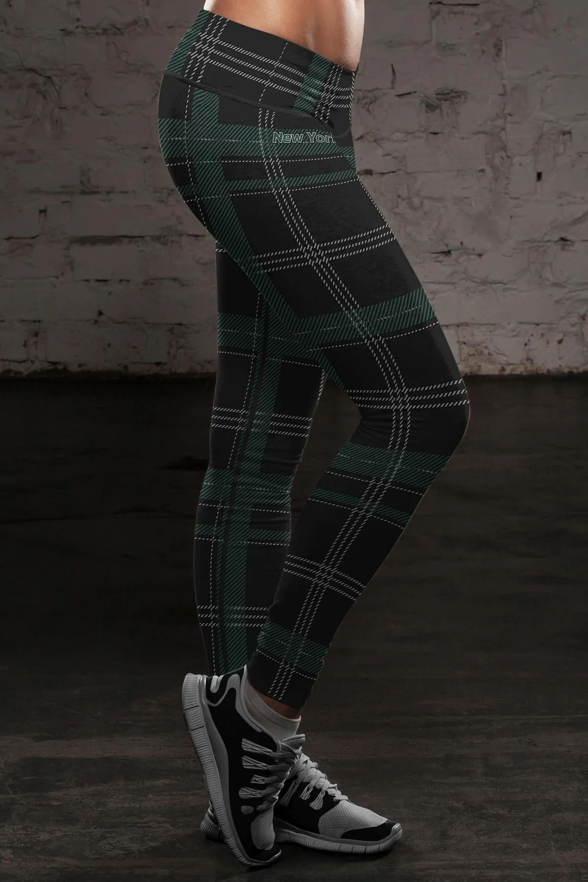 NY JET Plaid FB Leggings