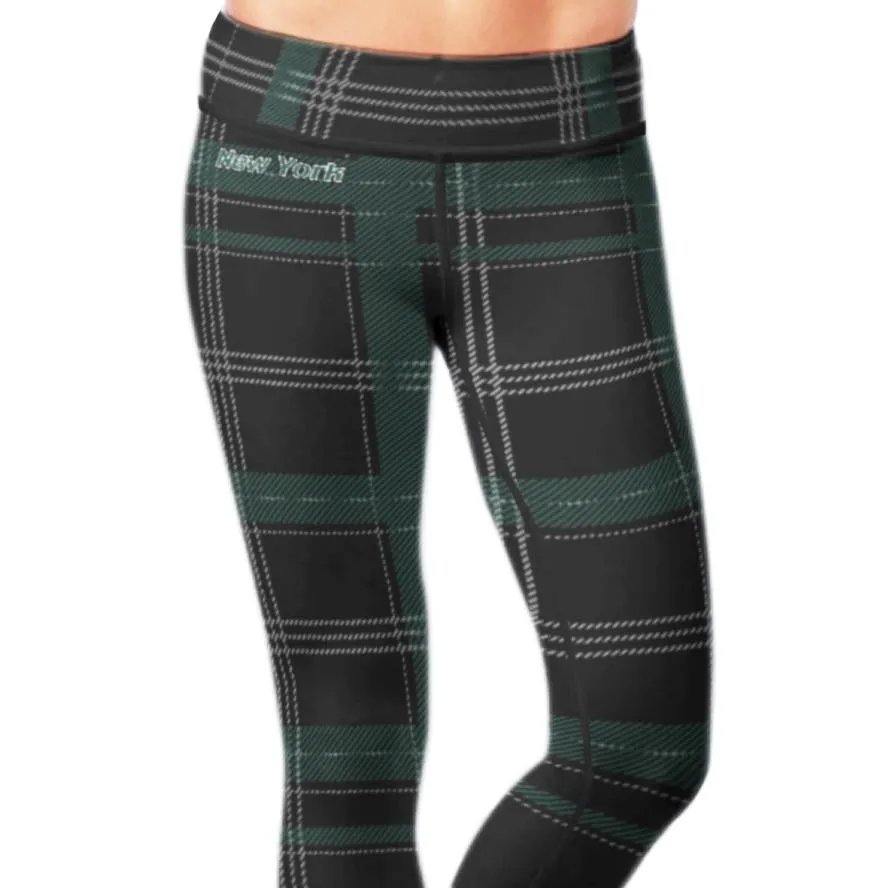 NY JET Plaid FB Leggings