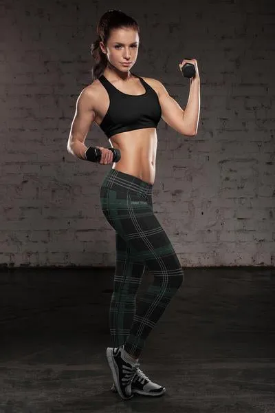 NY JET Plaid FB Leggings