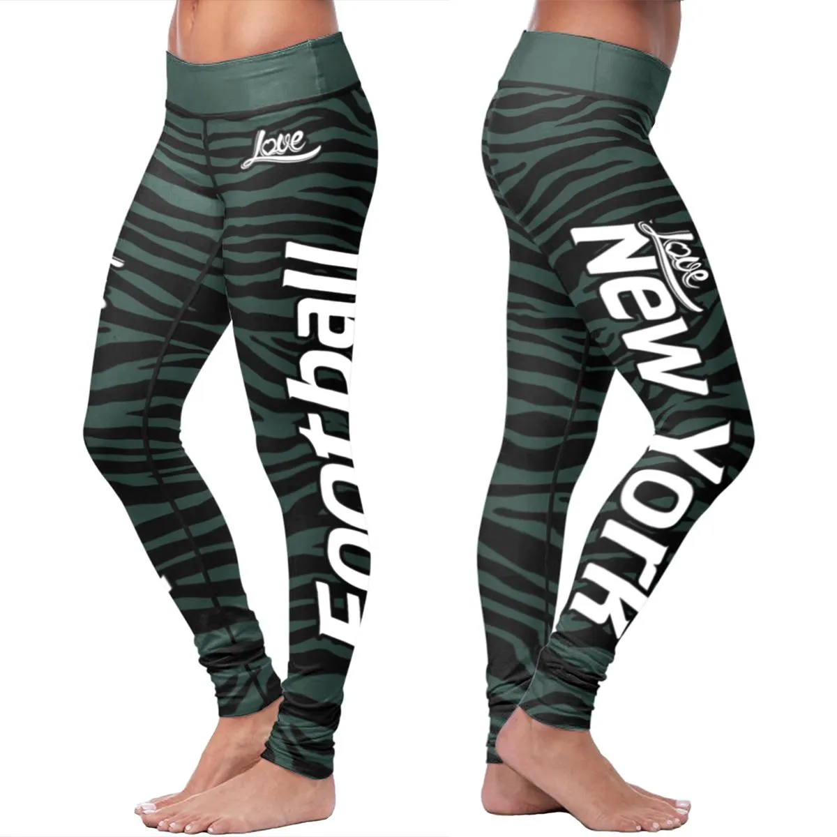 NY JET Striped FB Leggings