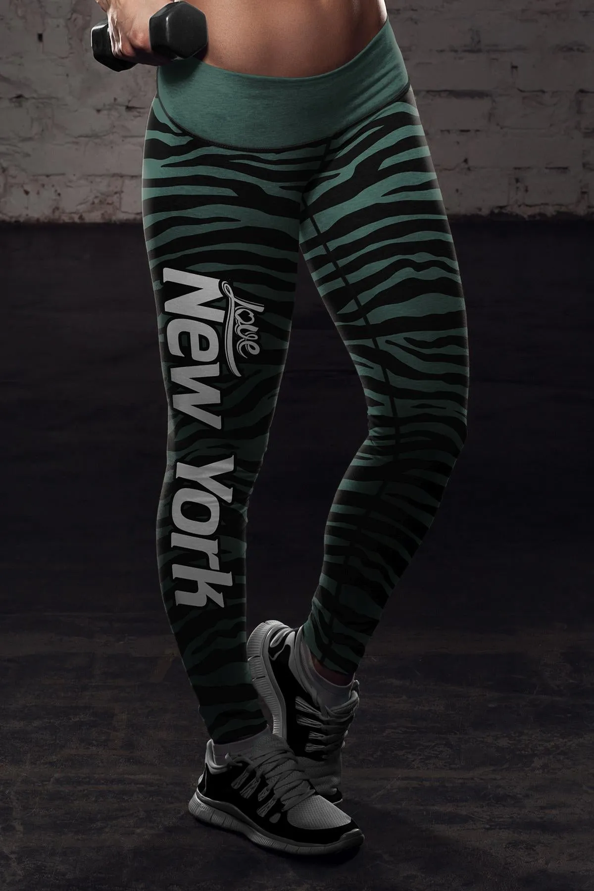 NY JET Striped FB Leggings