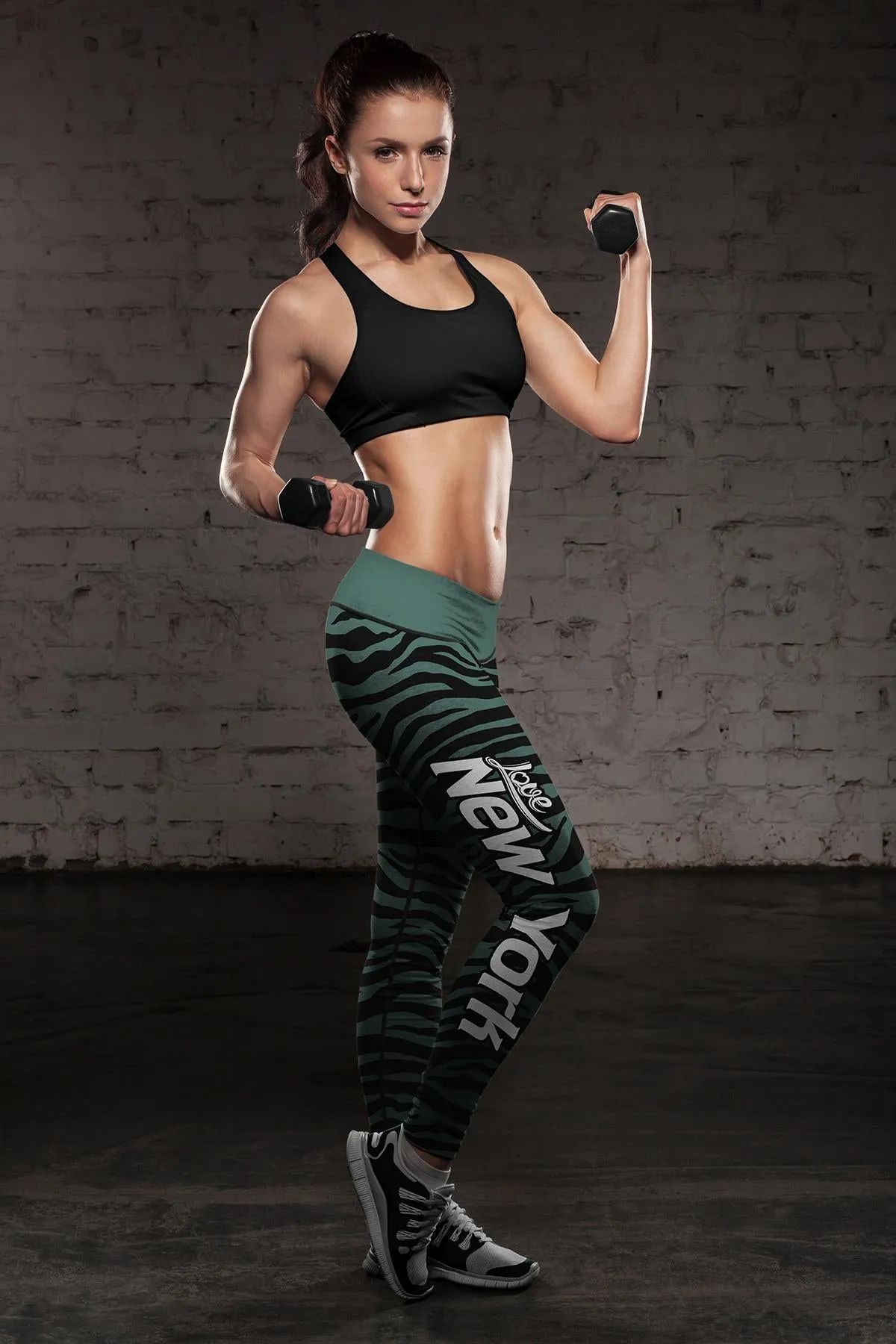 NY JET Striped FB Leggings