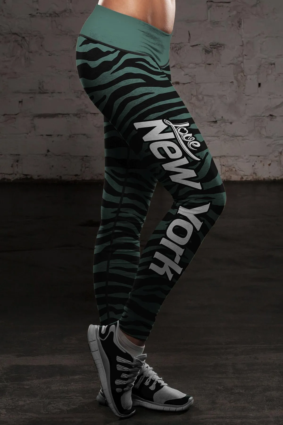 NY JET Striped FB Leggings