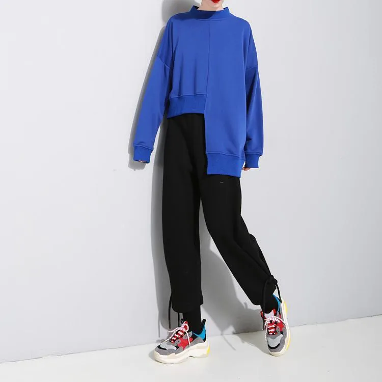 Oh Hey Girl  |Street Style U-Neck Plain Cotton Medium Puff Sleeves