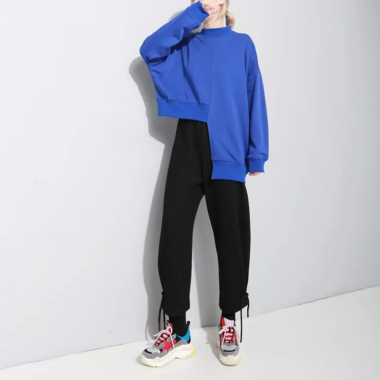 Oh Hey Girl  |Street Style U-Neck Plain Cotton Medium Puff Sleeves