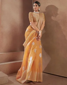 Orange Jacquard Saree