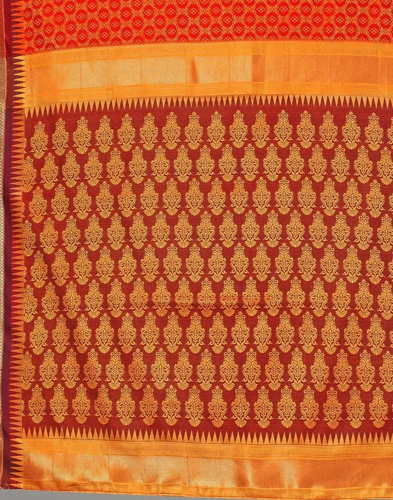 Orange Silk Saree