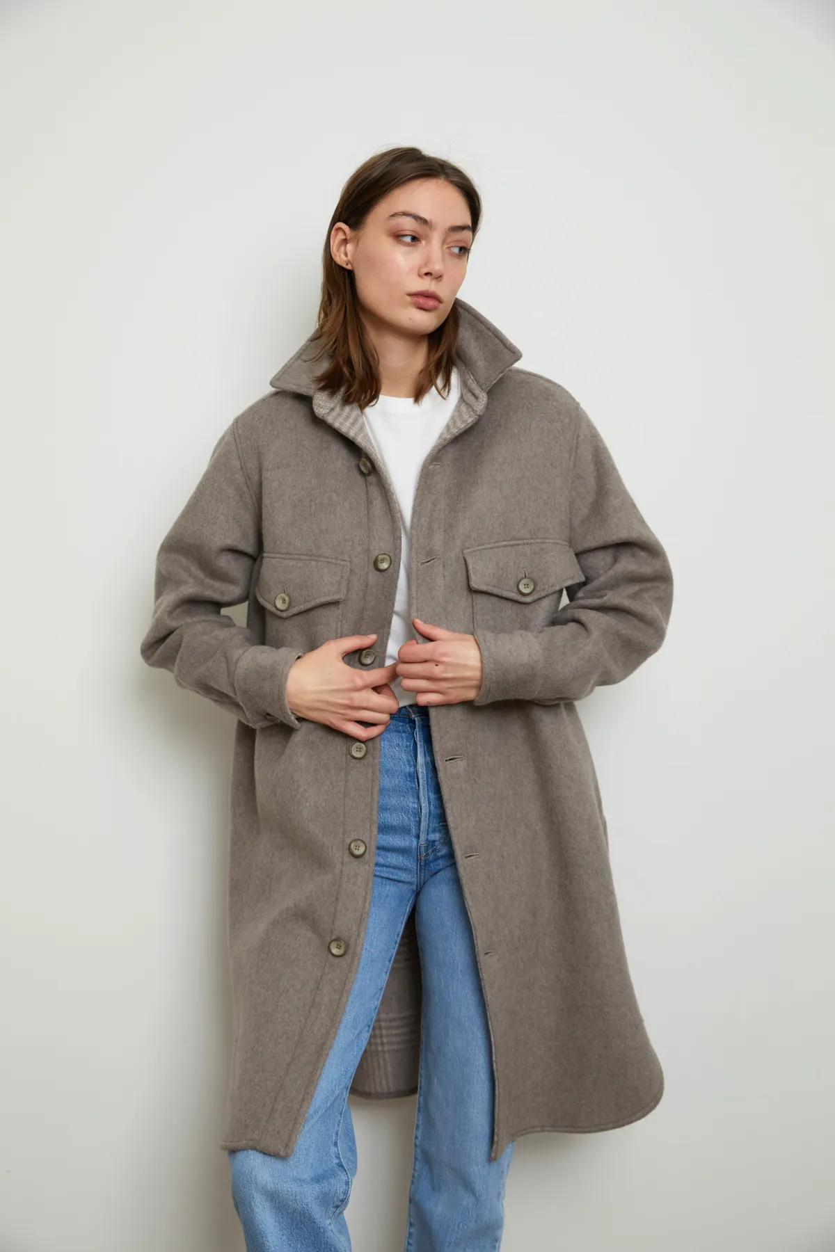 Oversized Cottage Coat - Oatmeal