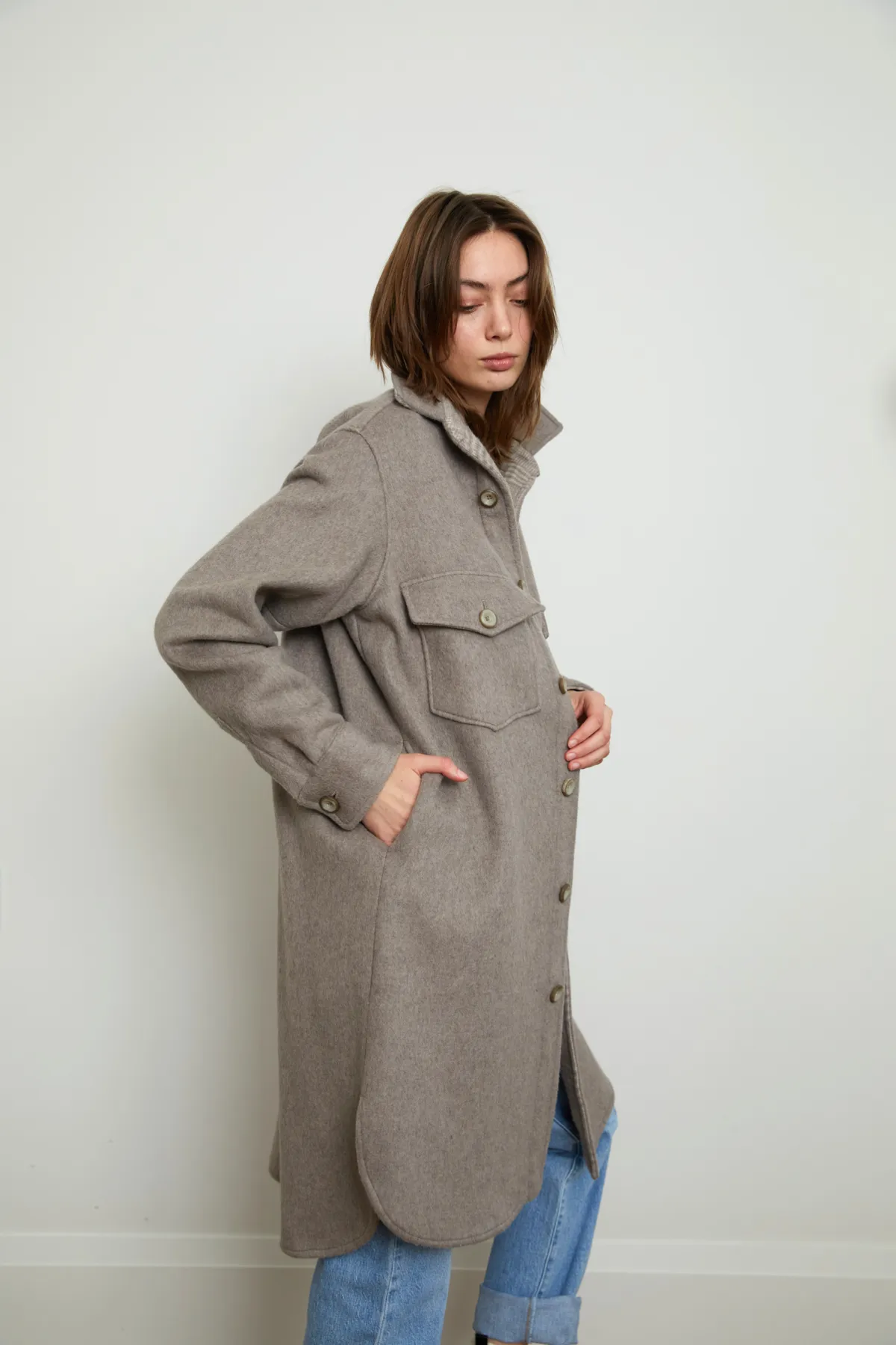 Oversized Cottage Coat - Oatmeal