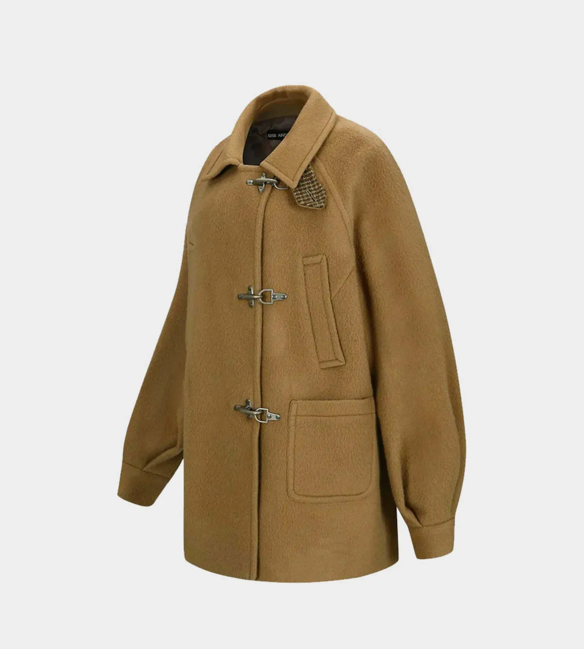 Oversized Pea Coat - Brown