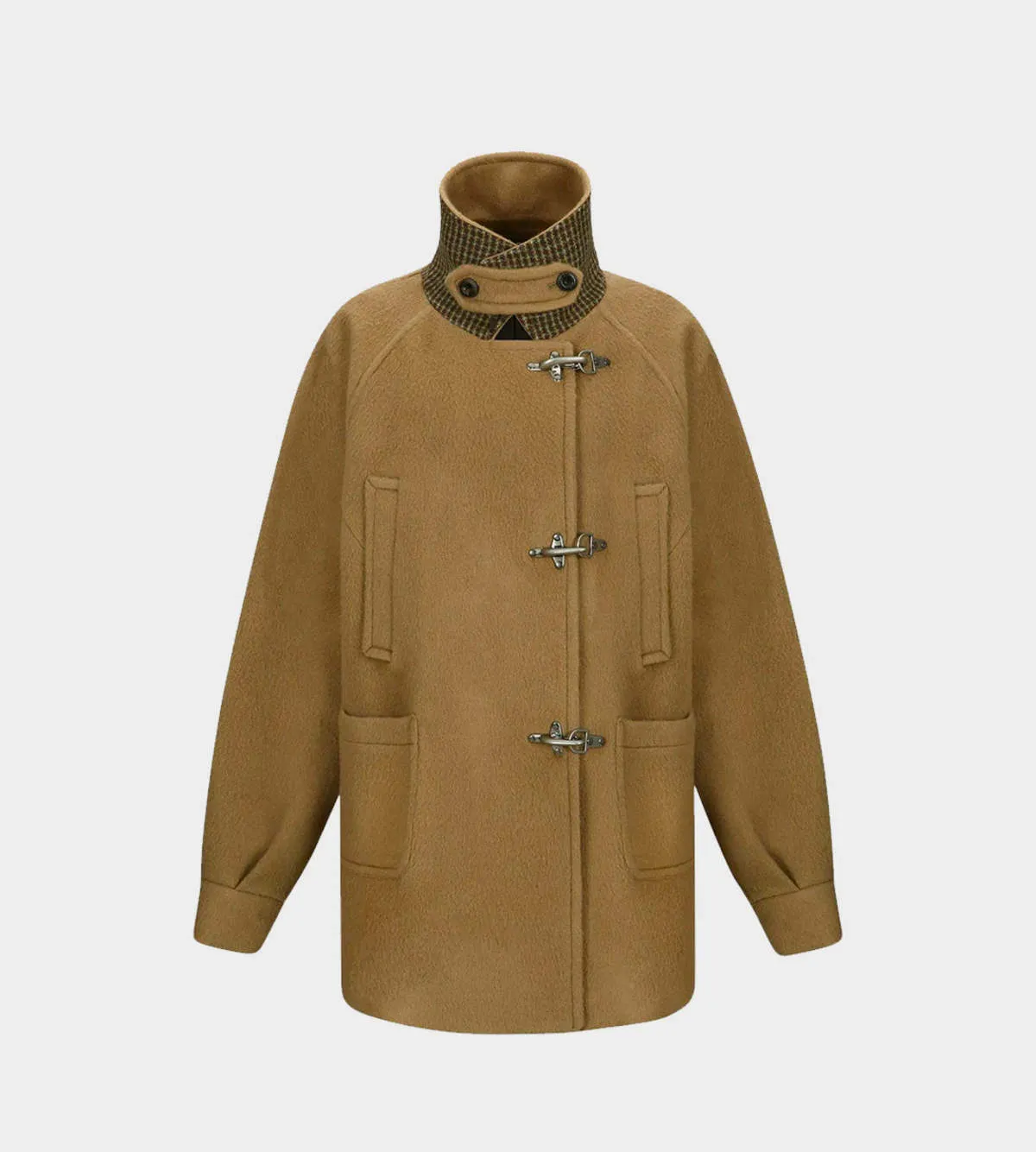 Oversized Pea Coat - Brown