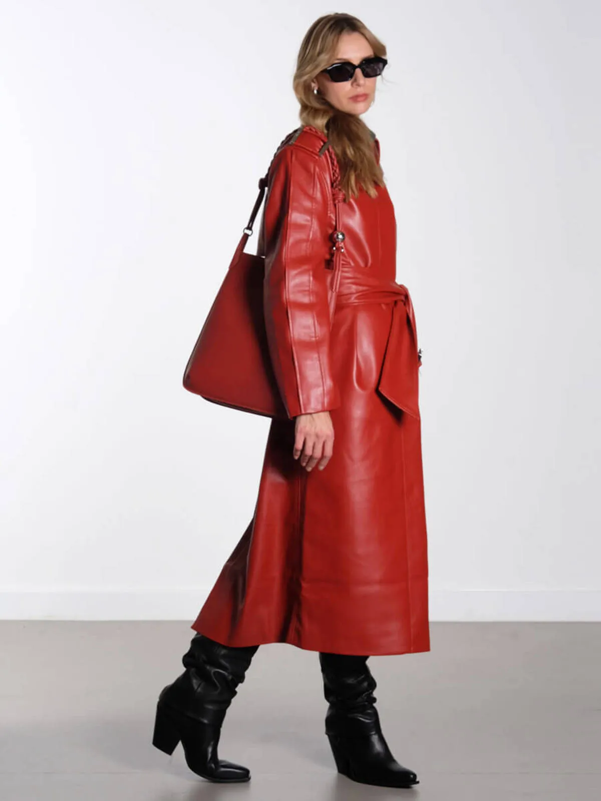 Oversized Trench Coat - Red Ochre