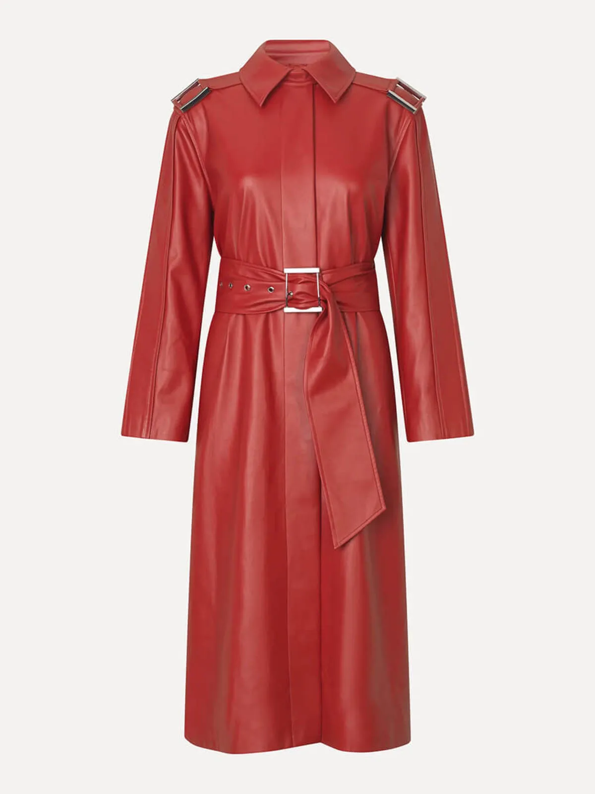 Oversized Trench Coat - Red Ochre