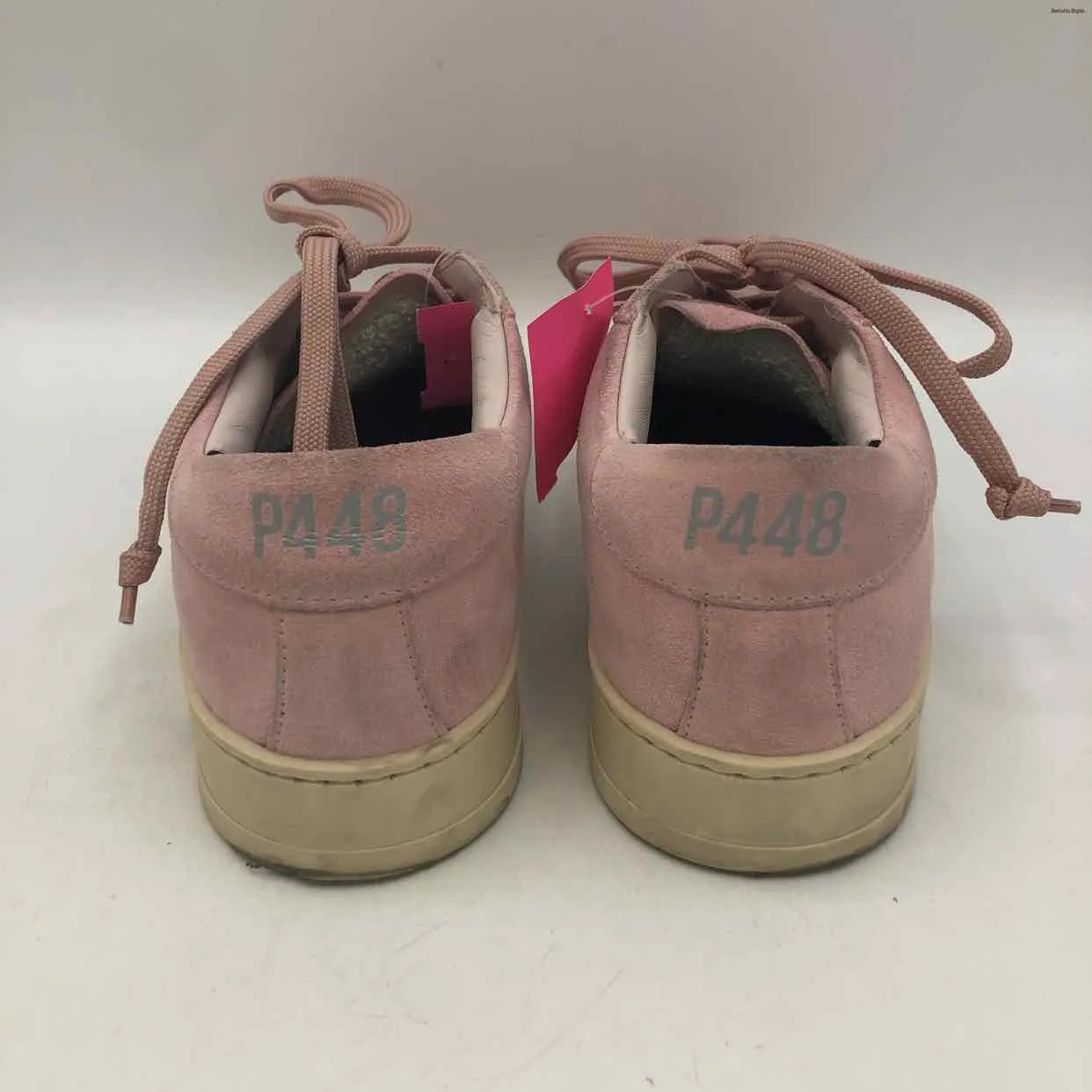 P448 Pink White Suede Sneaker Shoe Size 39 US: 8-1/2 Shoes