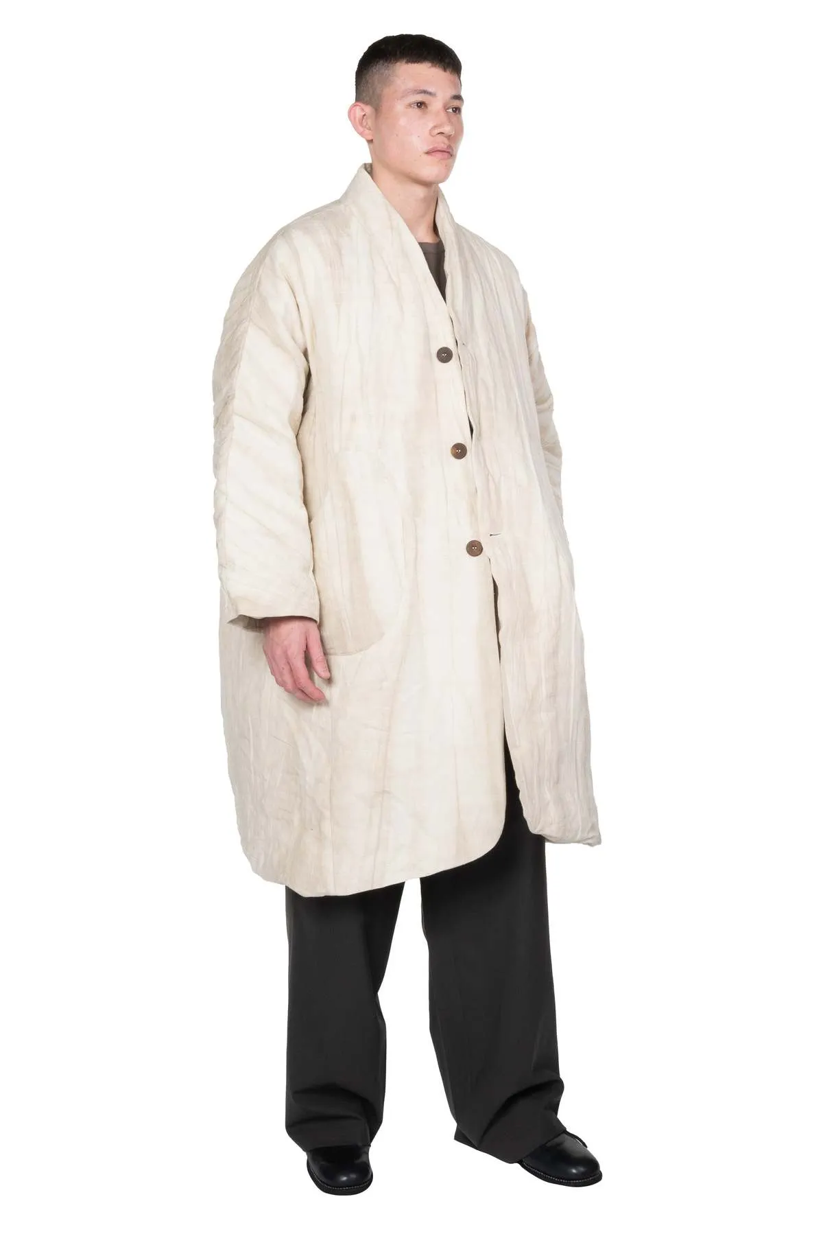 Padded Coat - Ivory White