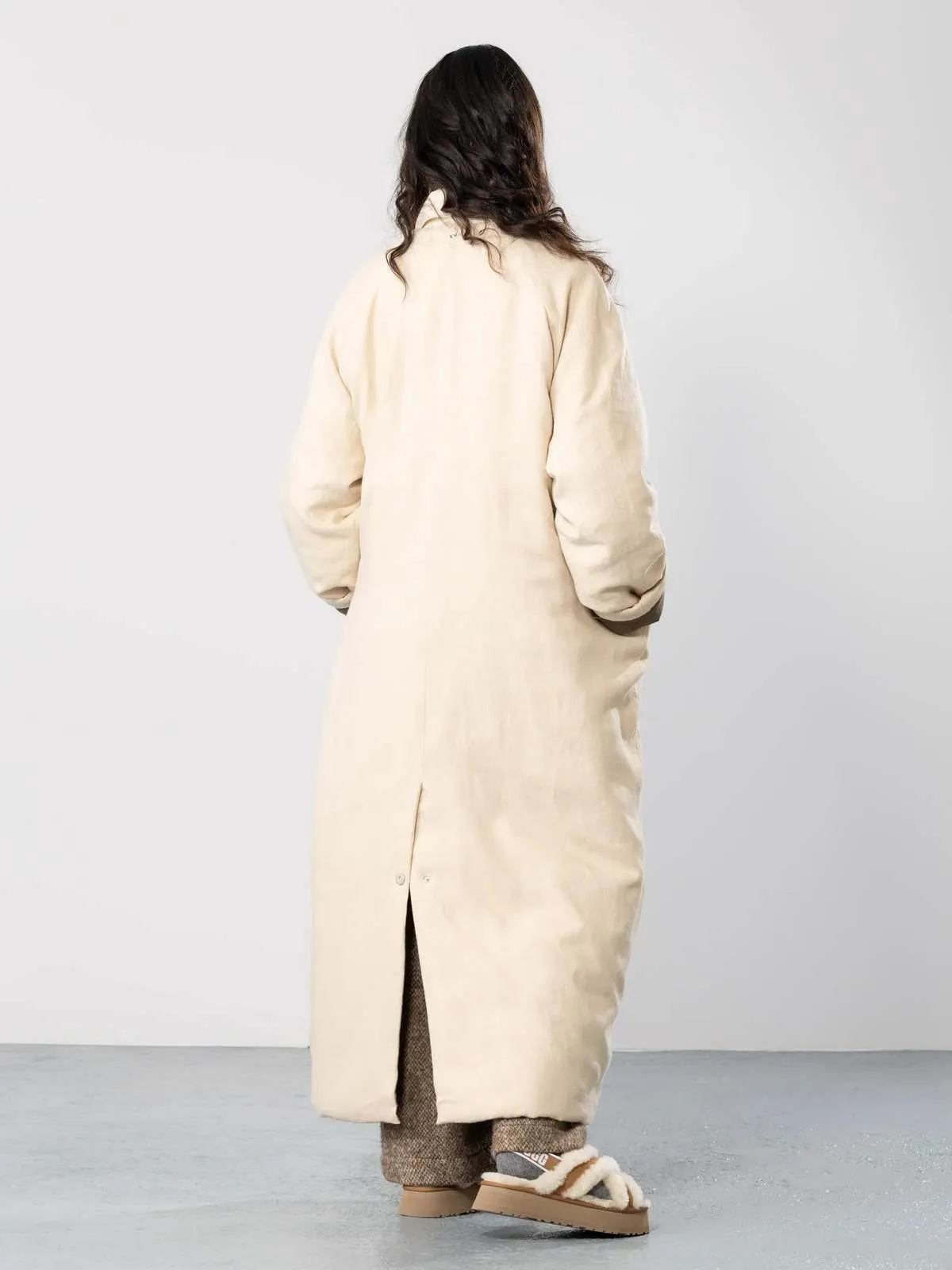 Padded Maxi Coat - Desert