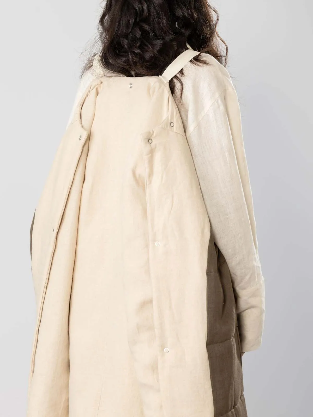 Padded Maxi Coat - Desert