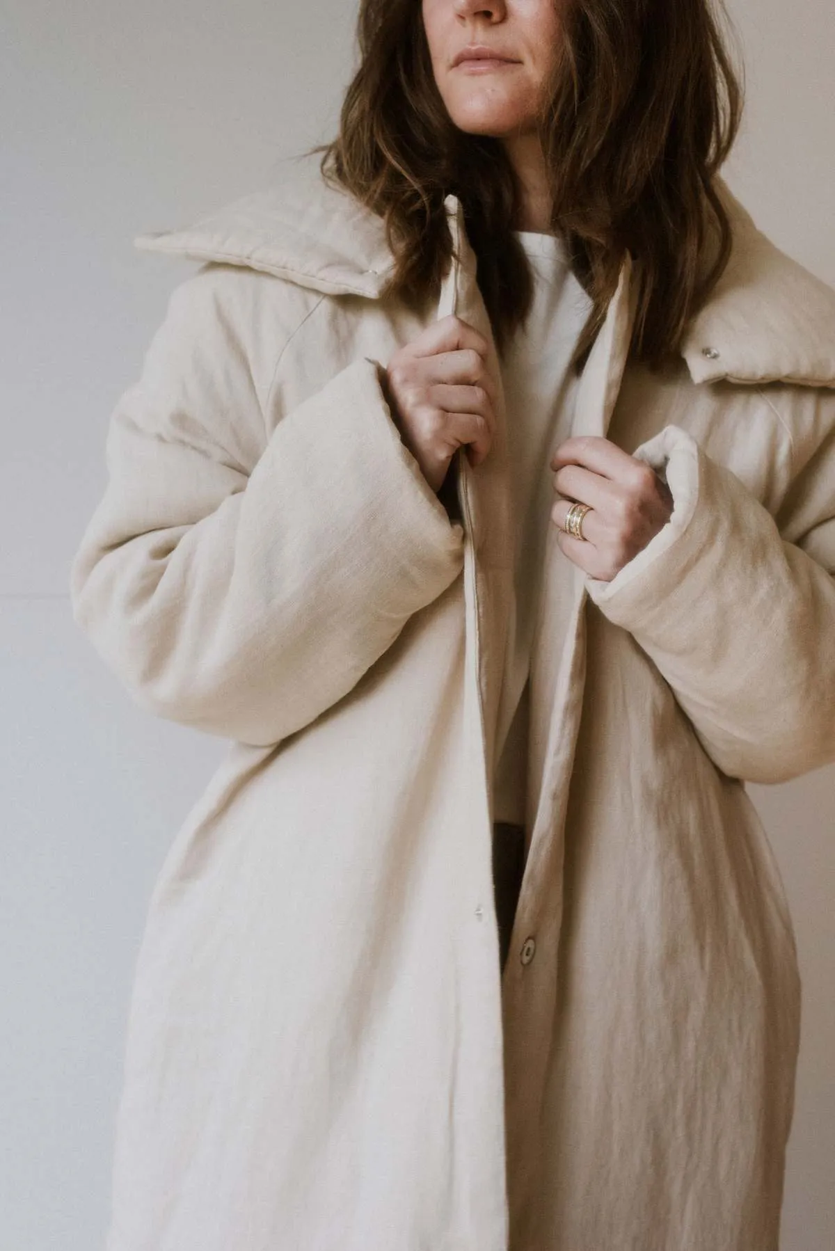 Padded Maxi Coat - Desert