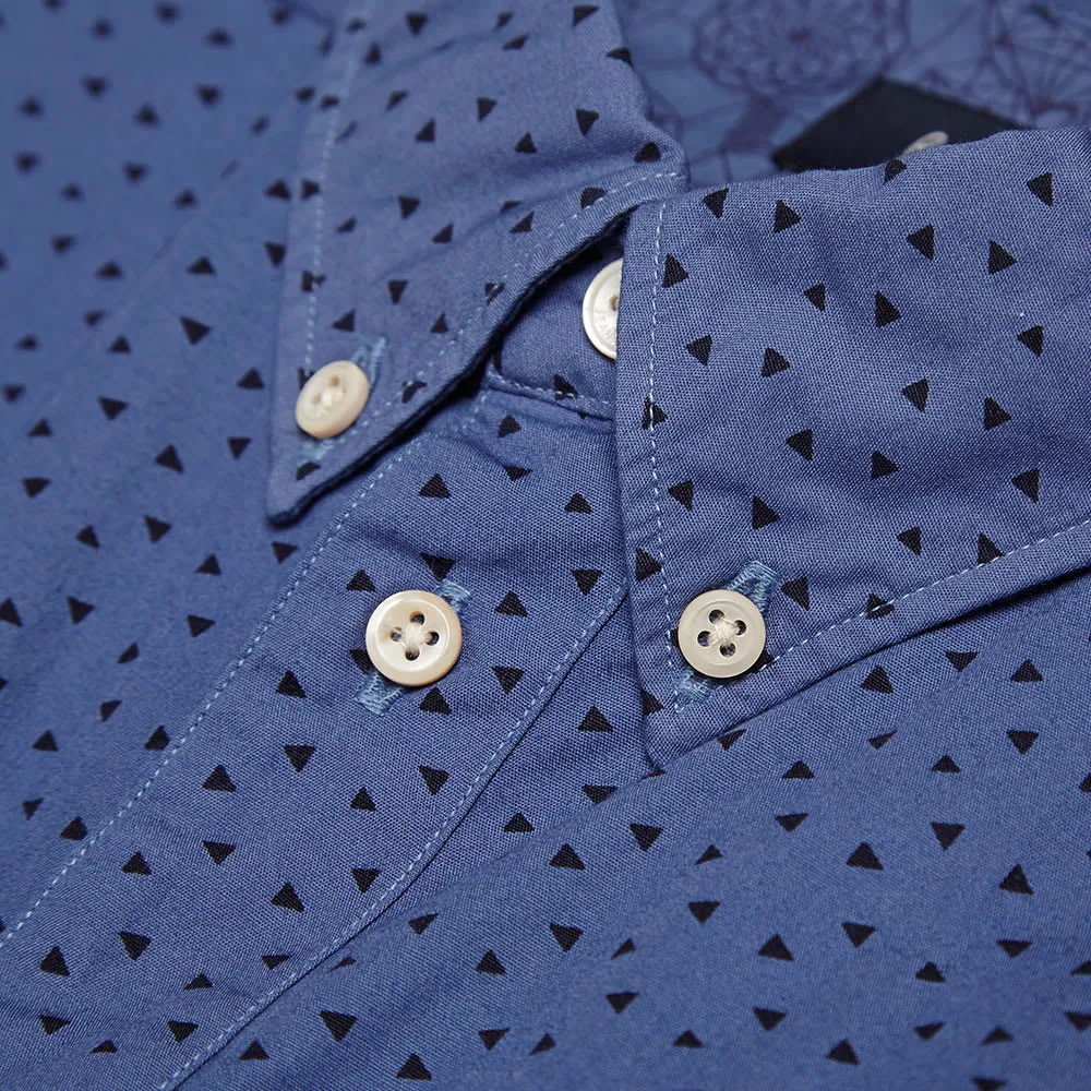 Paul Smith Geoprinted Button Down ShirtBlue