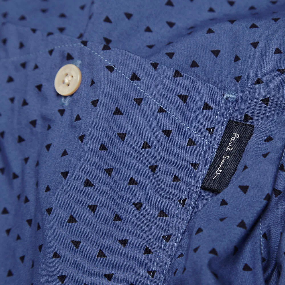 Paul Smith Geoprinted Button Down ShirtBlue