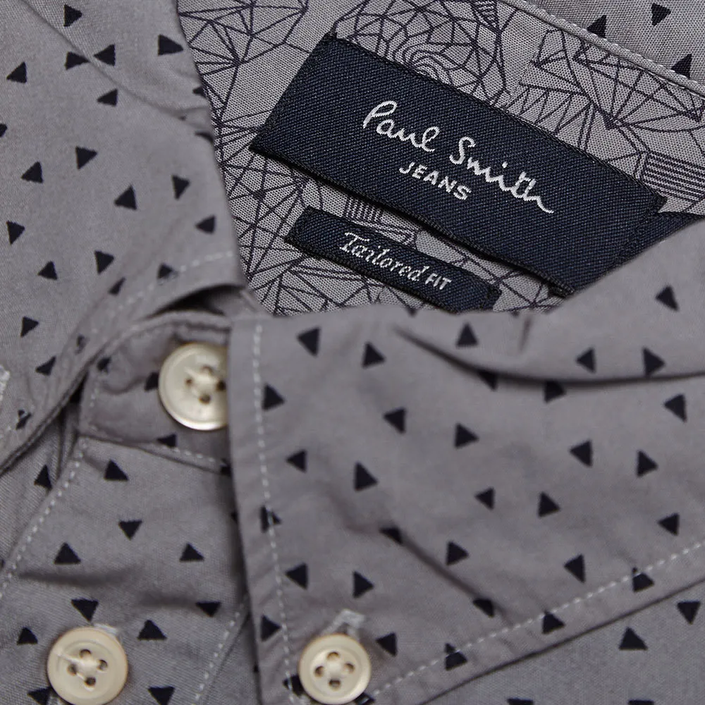 Paul Smith Geoprinted Button Down ShirtGrey