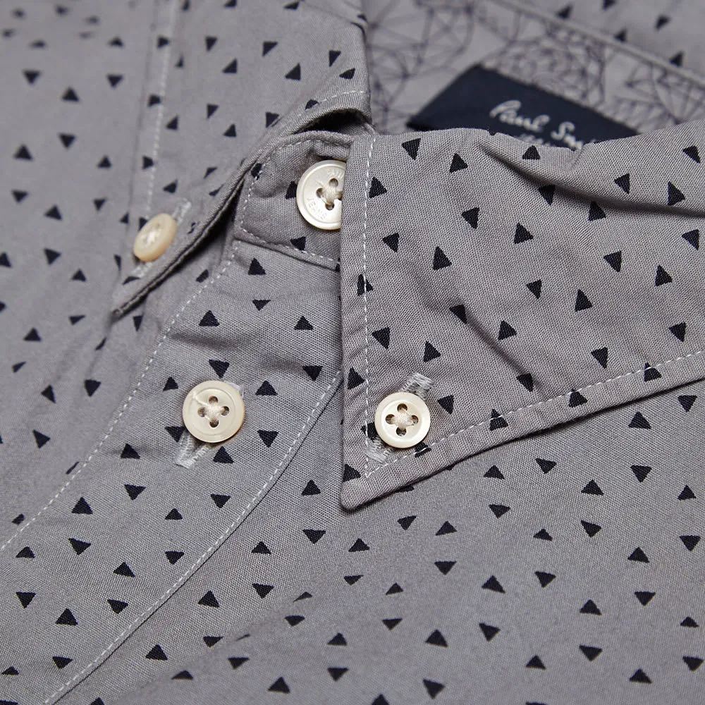 Paul Smith Geoprinted Button Down ShirtGrey